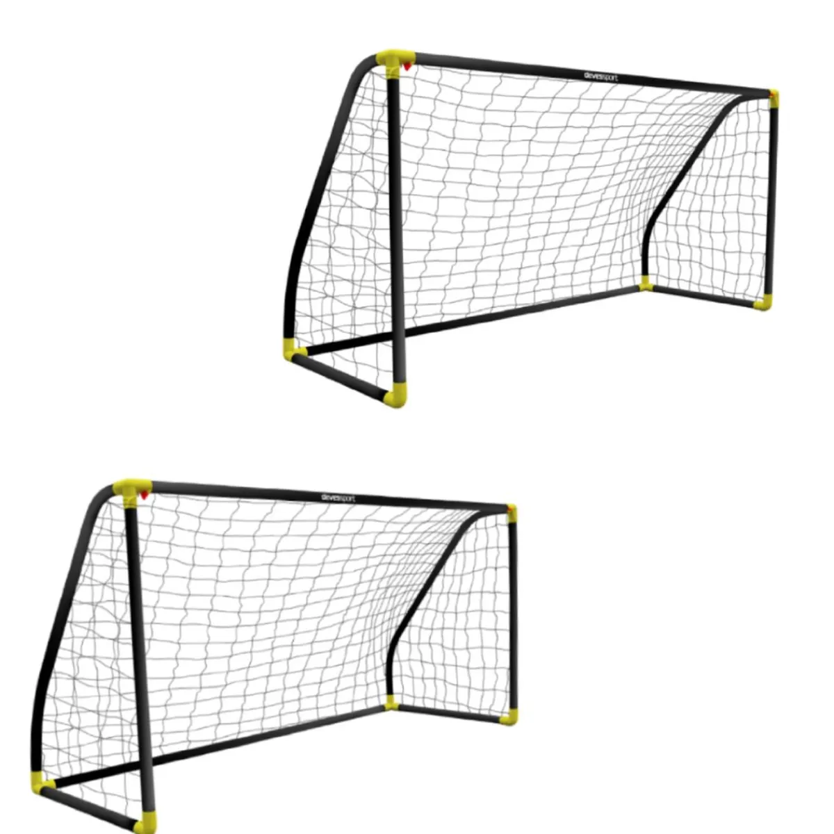 Pack 2 porterías plegables negras – 180 × 91 × 120*DEVESSPORT Online