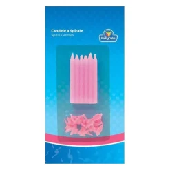 Best Pack 12 velas rosas en espiral Artículos De Fiesta Y Regalos