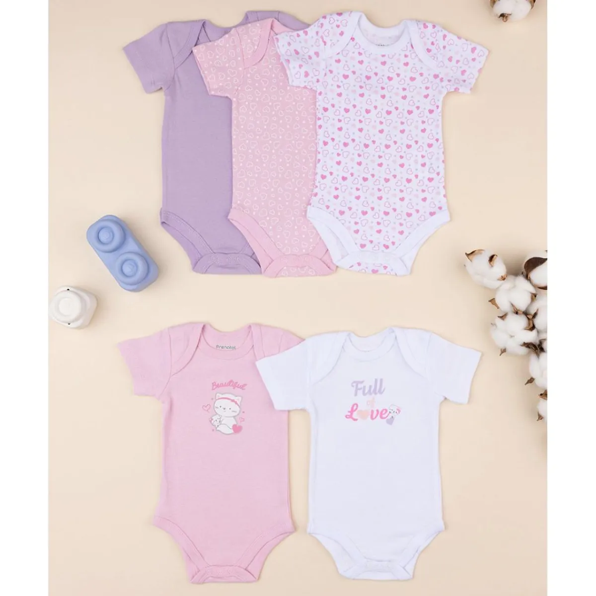 Discount Pack5 body manga corta canalé bebé niña Recién Nacido·Ropa Y Accesorios|Ropa Y Accesorios·Bodies