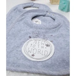 Best Pack de 2 baberos grises para lactancia y dentición Recién Nacido·Ropa Y Accesorios|Ropa Y Accesorios·Baberos