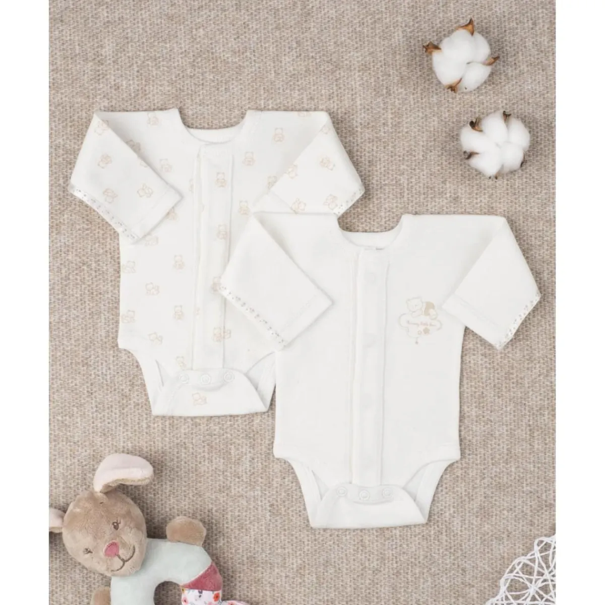 Sale Pack de 2 bodies afelpados "Ositos" oeko-tex Recién Nacido·Ropa Y Accesorios|Ropa Y Accesorios·Prematuros