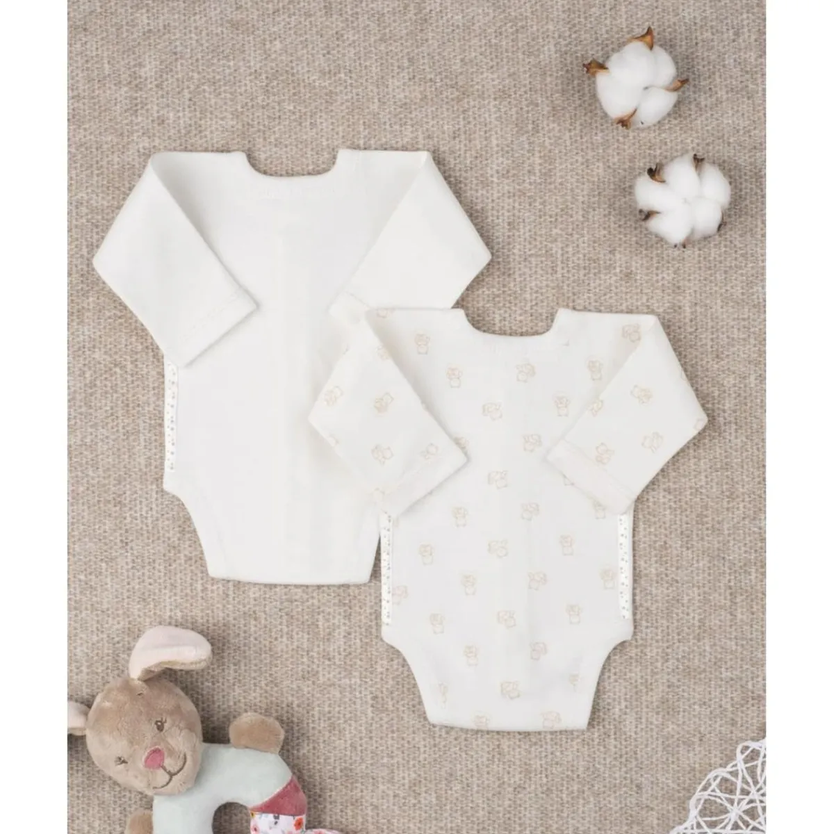 Sale Pack de 2 bodies afelpados "Ositos" oeko-tex Recién Nacido·Ropa Y Accesorios|Ropa Y Accesorios·Prematuros