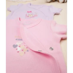 Pack de 5 bodies cruzados para niña*Prenatal Outlet