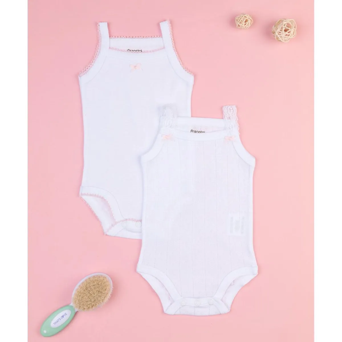 Pack de 2 Bodies Infantiles de Tirante Fino Ropa Y Accesorios·Bodies|Recién Nacido·Ropa Y Accesorios