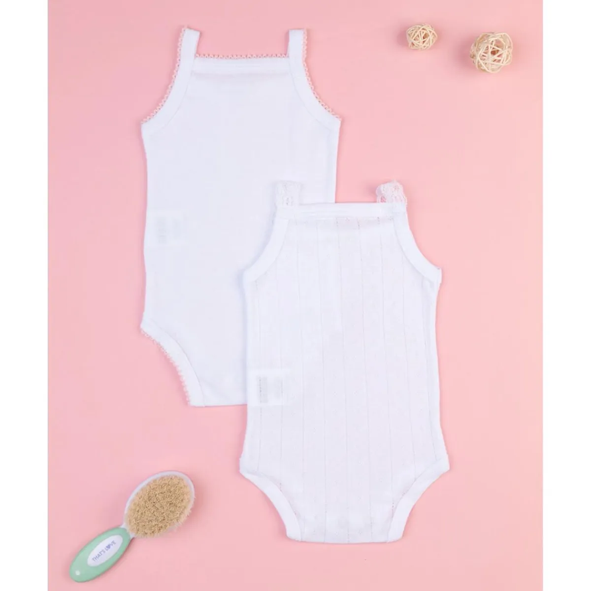 Pack de 2 Bodies Infantiles de Tirante Fino Ropa Y Accesorios·Bodies|Recién Nacido·Ropa Y Accesorios