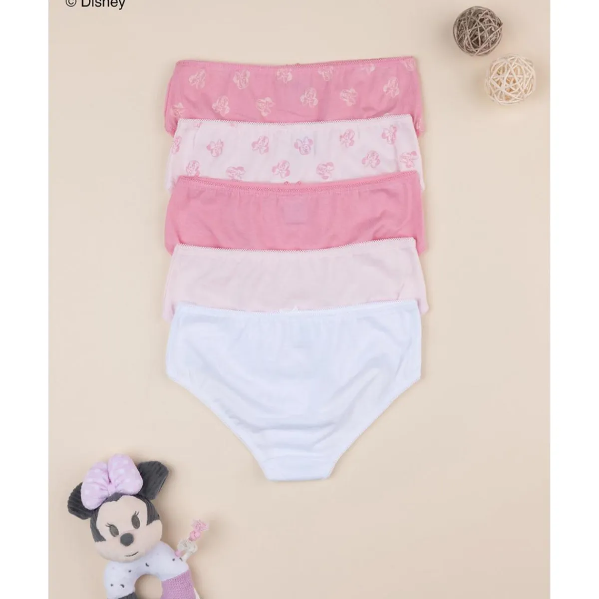 Pack de 5 braguitas niña rosa*Prenatal New