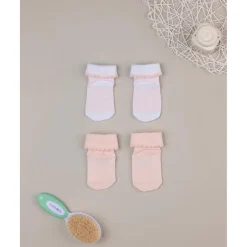 Pack de 2 calcetines para recién nacida osita y rayas Recién Nacido·Ropa Y Accesorios|Ropa Y Accesorios·Zapatos Y Calcetines