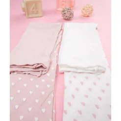 Sale Pack de 2 medias para niña rosa/blanco con corazones Calzado Y Accesorios·Accesorios Y Complementos