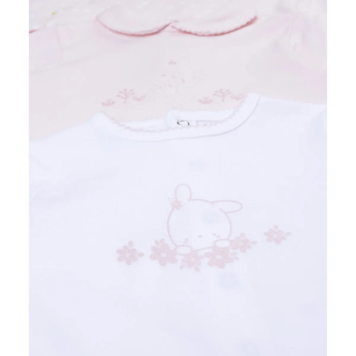 Pack de 3 peleles interlock para niña*Prenatal Best