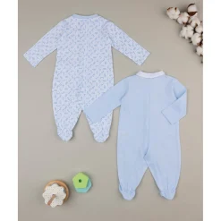 Sale Pack de 2 pijamas azules y blancos con inscripciones Recién Nacido·Ropa Y Accesorios|Ropa Y Accesorios·Peleles