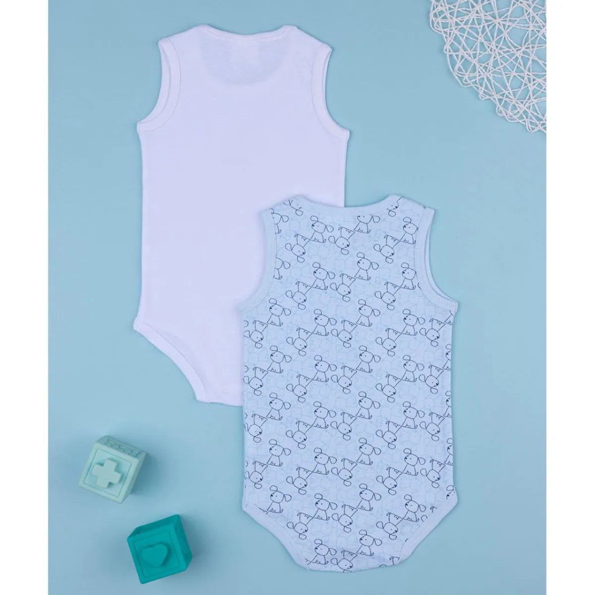 Discount Pack x2 camiseta de tirantes cuerpo Descanso Y Ropa Interior·Bebé 3-36 Meses