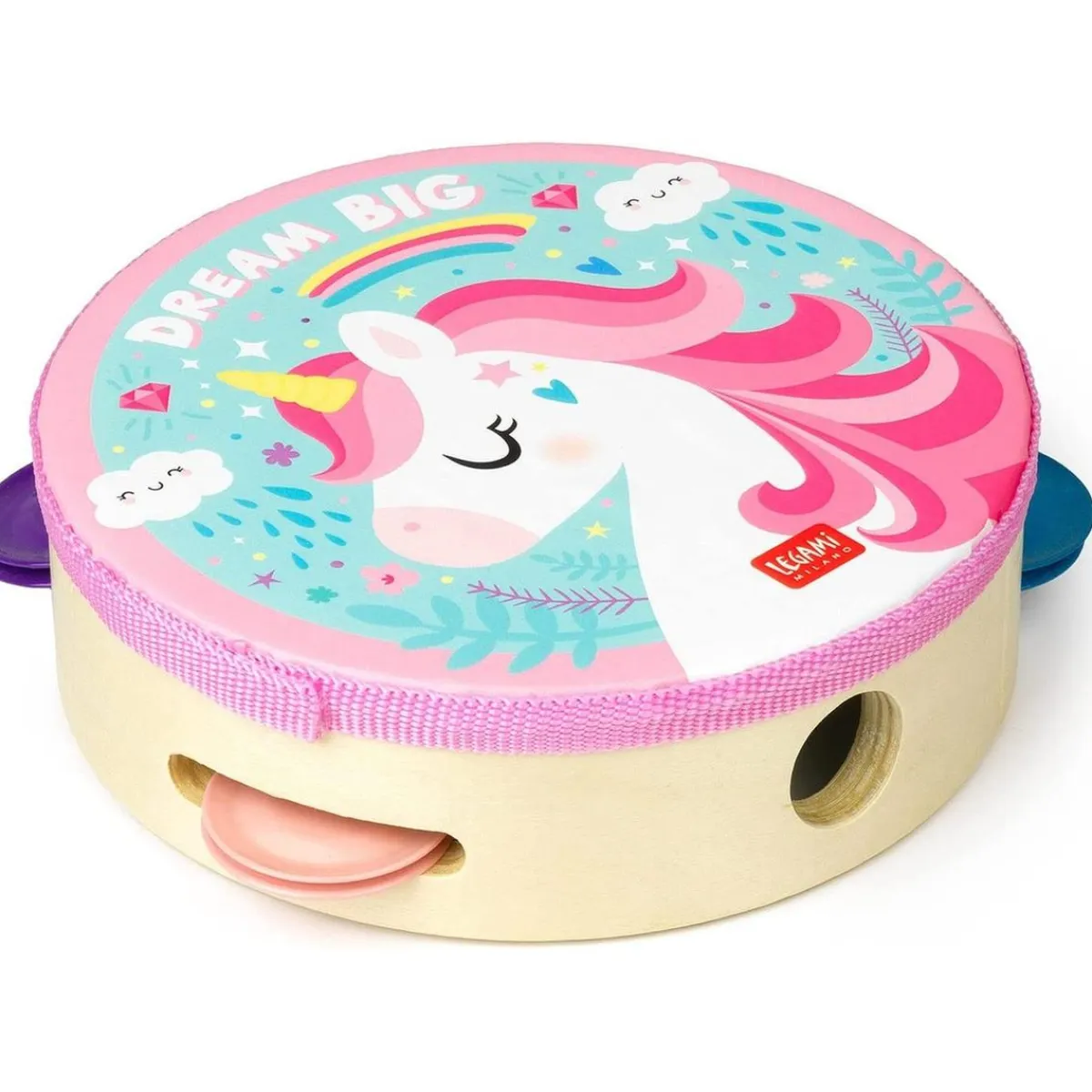 Pandereta infantil con sonajeros, tema unicornio ㅤ*TOYS "R" US Hot