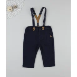 Pantalón bebé azul con tirantes*Prenatal New