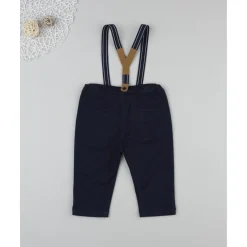 Pantalón bebé azul con tirantes*Prenatal New