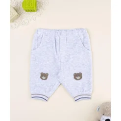Pantalón de terciopelo gris claro con parche de osito Recién Nacido·Ropa Y Accesorios|Ropa Y Accesorios·Pantalones Y Petos