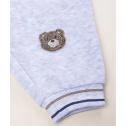 Pantalón de terciopelo gris claro con parche de osito Recién Nacido·Ropa Y Accesorios|Ropa Y Accesorios·Pantalones Y Petos