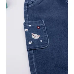 Discount Pantalón denim de niña con bordados Niña·Bebé Niña 3-36 Meses|Bebé Niña 3-36 Meses·Vaqueros, Pantalones Y Petos
