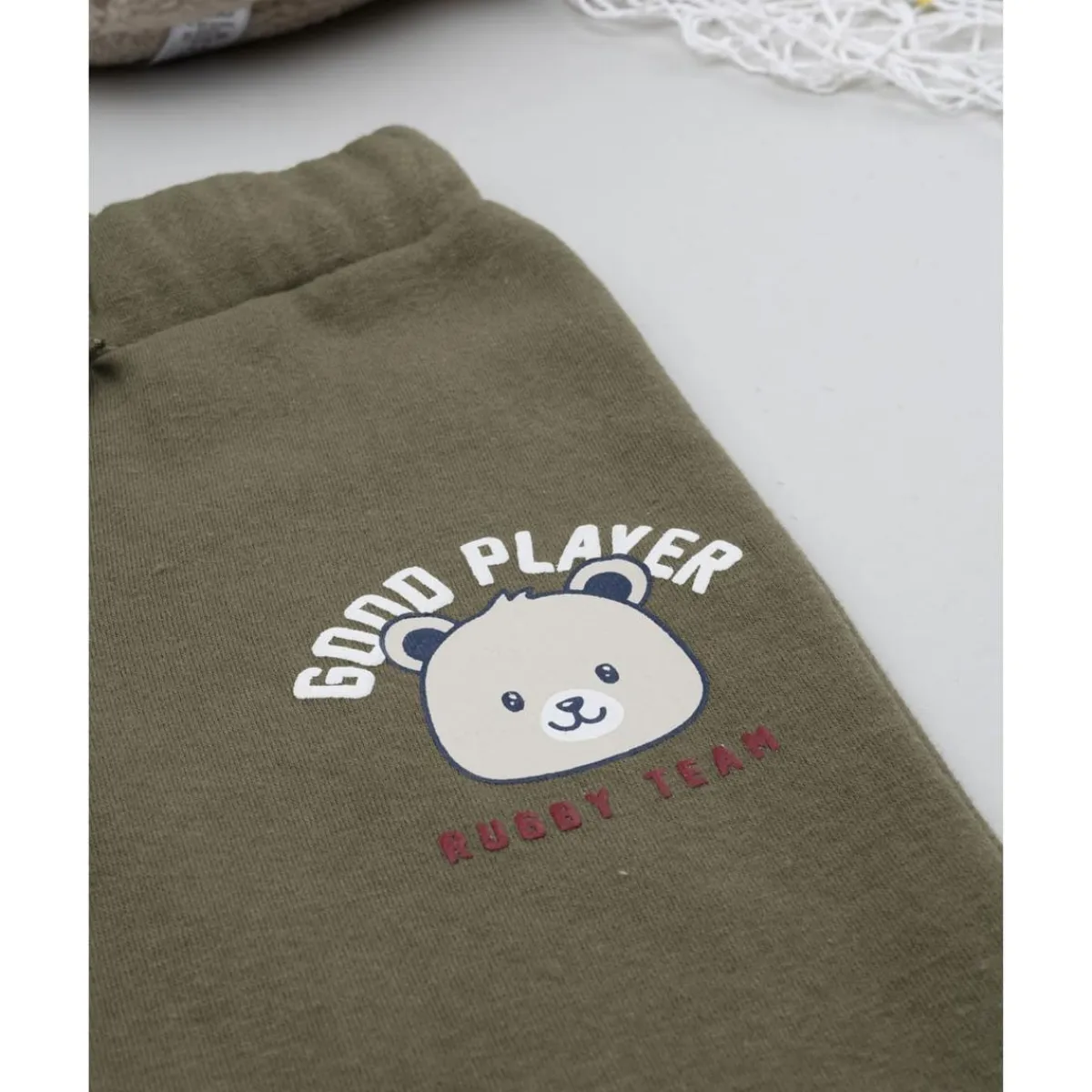 Pantalón felpado verde militar para niño*Prenatal
