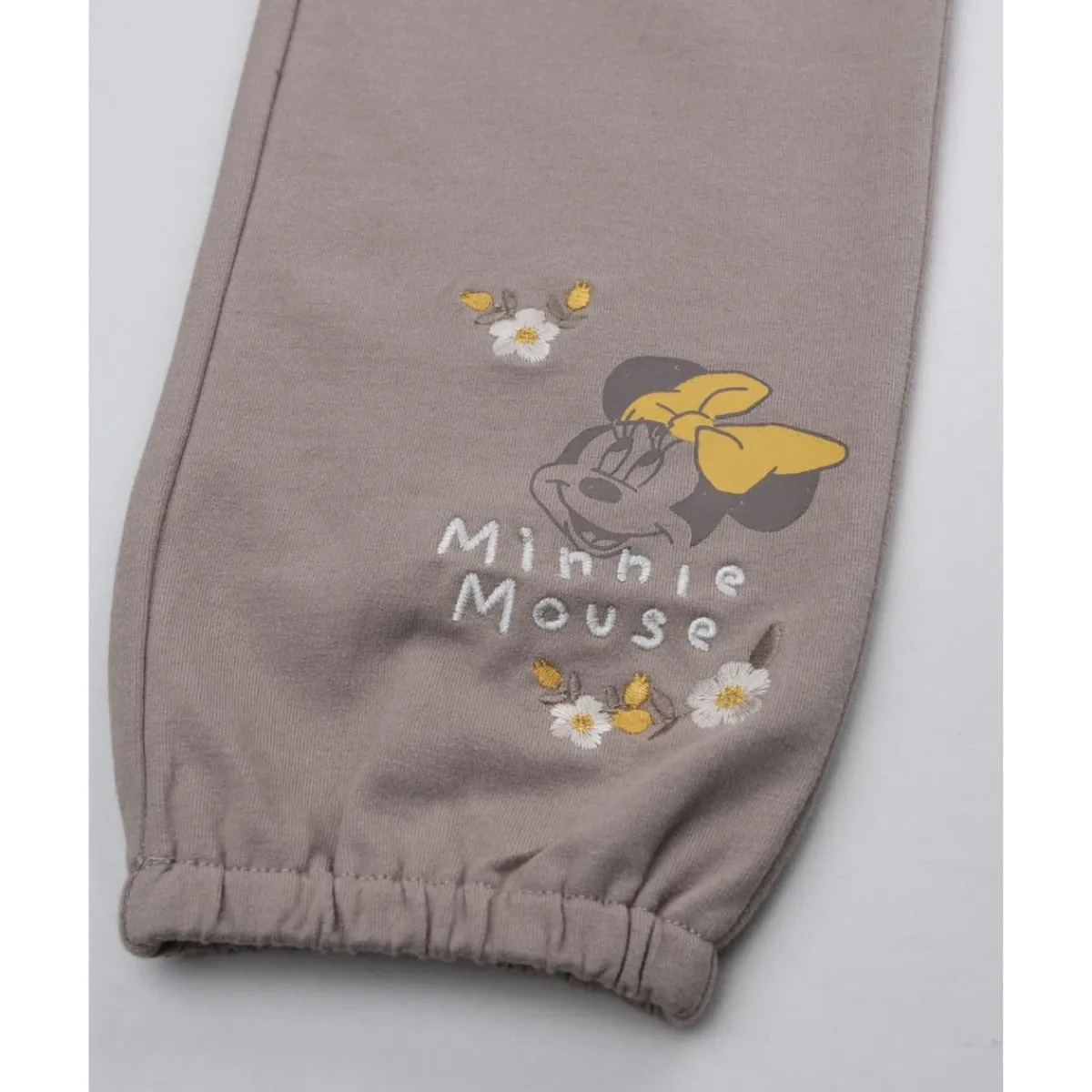 Pantalón marrón de felpa para niña con estampado de Minnie*Prenatal New