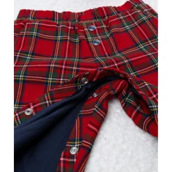 Pantalón niño tartán rojo con forro de algodón*Prenatal Hot
