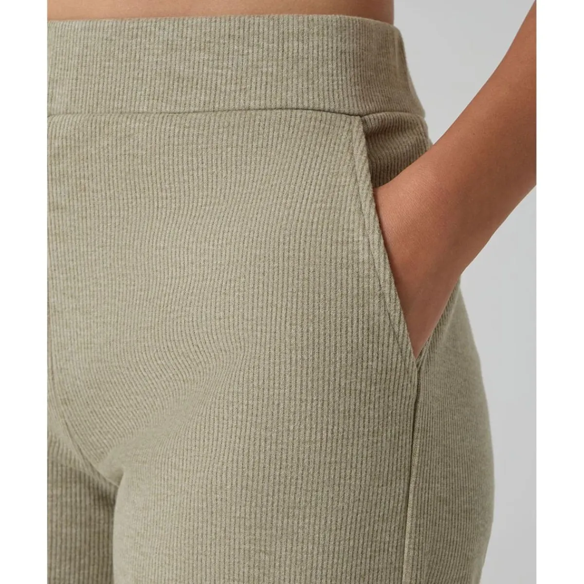 Pantalón premamá de pierna ancha verde “fake tricot”*Prenatal Discount
