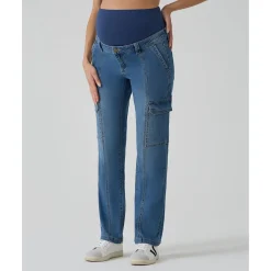 Best Pantalón premamá denim cargo Premamá·Moda|Moda·Pantalones, Faldas Y Leggins