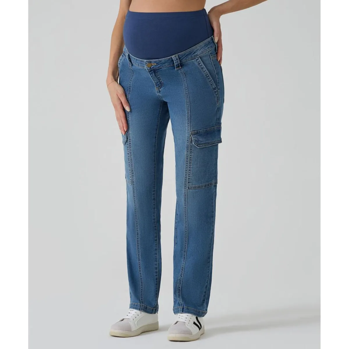 Best Pantalón premamá denim cargo Premamá·Moda|Moda·Pantalones, Faldas Y Leggins