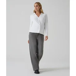 Pantalón premamá denim gris pierna ancha*Prenatal Discount