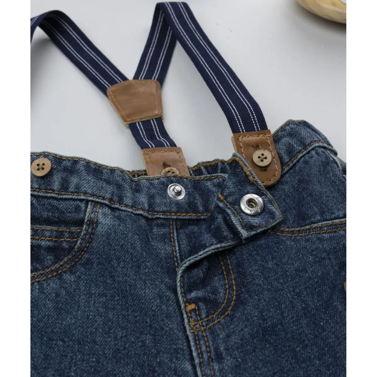 Pantalón vaquero con tirantes para bebé niño*Prenatal Best