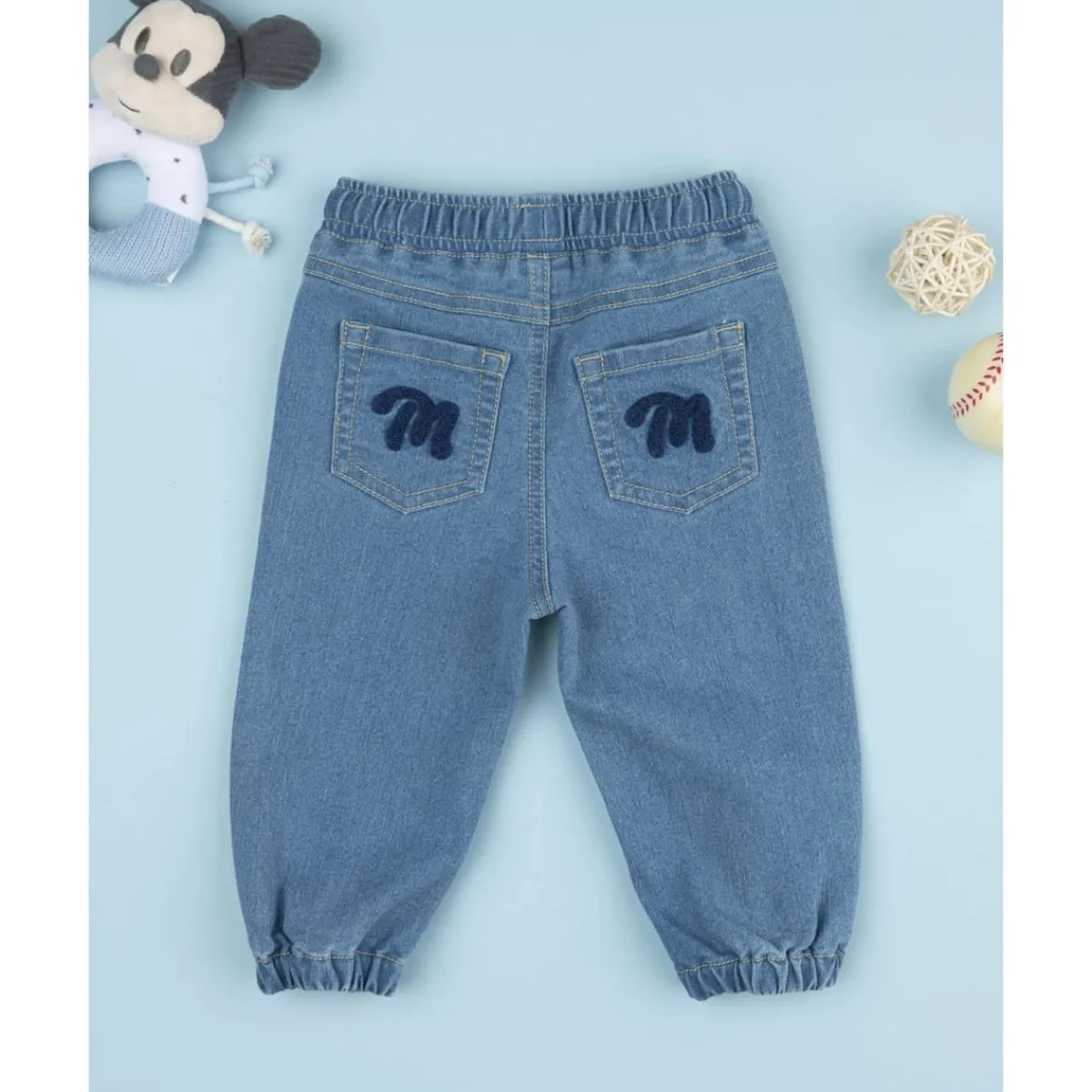 New Pantalón vaquero de niño con parche de Mickey Mouse Niño·Bebé Niño 3-36 Meses|Bebé Niño 3-36 Meses·Vaqueros, Pantalones Y Petos