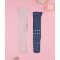 Online Paquete de 2 medias para niña rosa/azul de todo estampado Calzado Y Accesorios·Accesorios Y Complementos