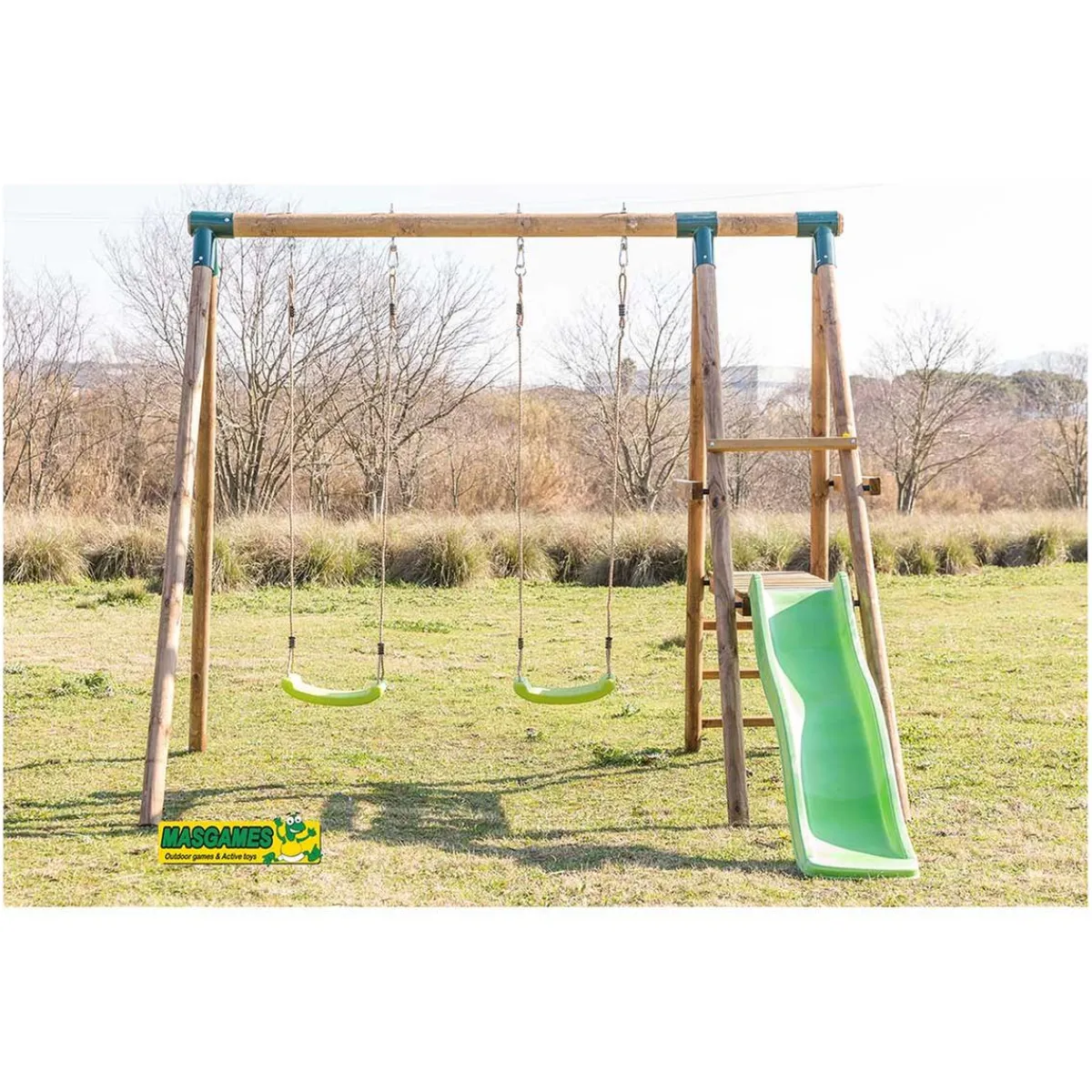 Parque juegos infantil de madera Milos con asiento para bebé*MASGAMES Sale