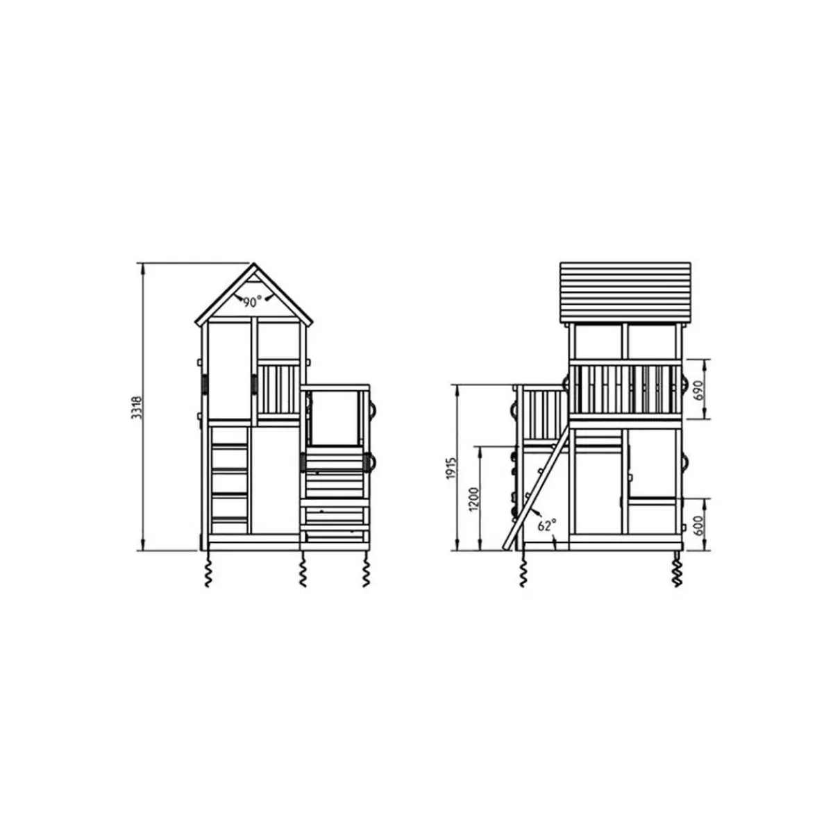Parque juegos infantil de madera Penthouse XL*MASGAMES Discount