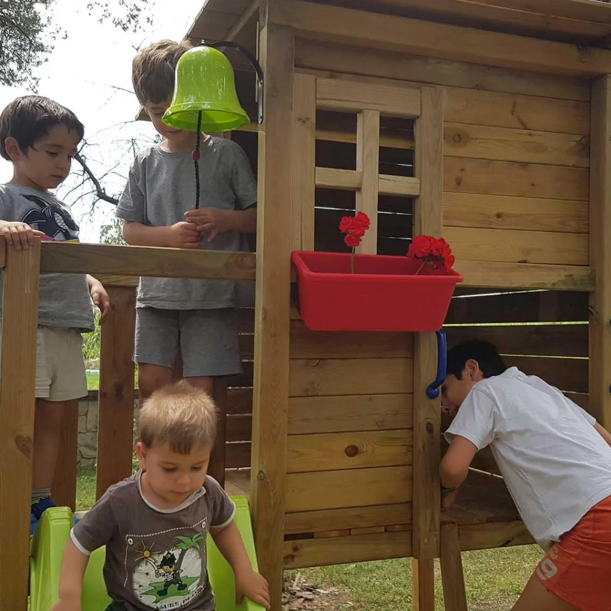 Parque juegos infantil de madera Taga con pared de escalada*MASGAMES Outlet