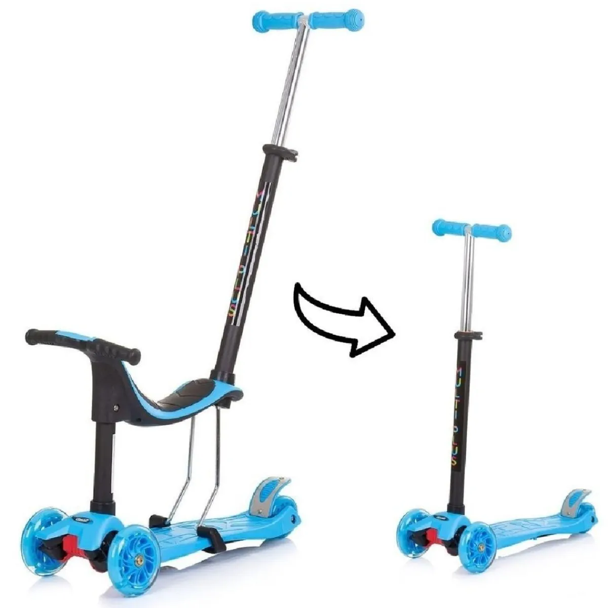 Patinete 3 en 1 Multi Plus Azul Motos Y Triciclos