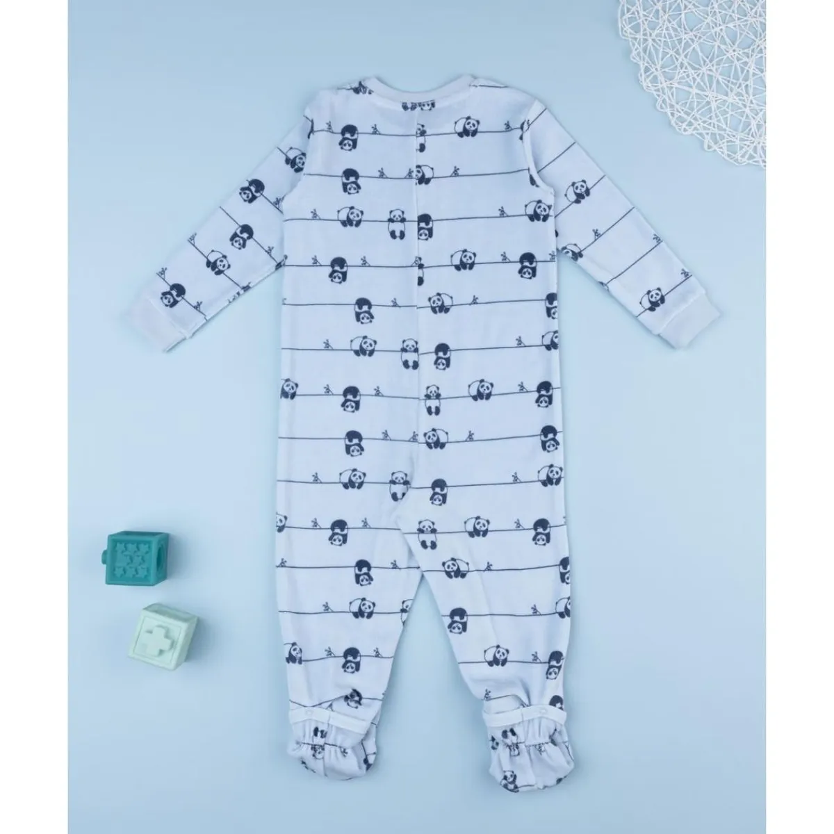 Pelele azul estampado de niño*Prenatal Outlet