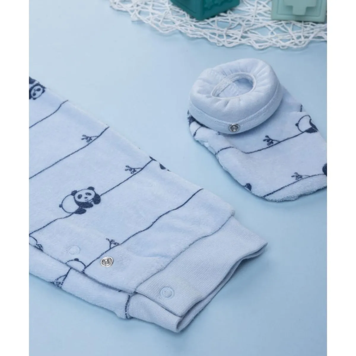 Pelele azul estampado de niño*Prenatal Outlet