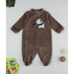 Pelele marrón de niño con perrito*Prenatal