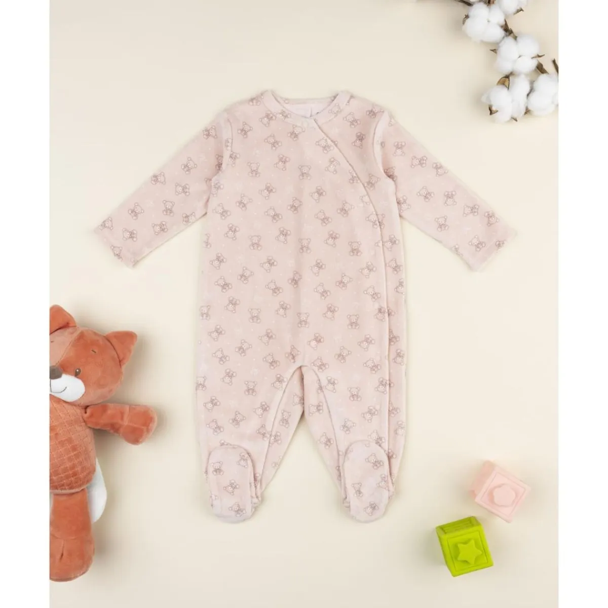 Pelele rosa de niña con ositos*Prenatal Clearance