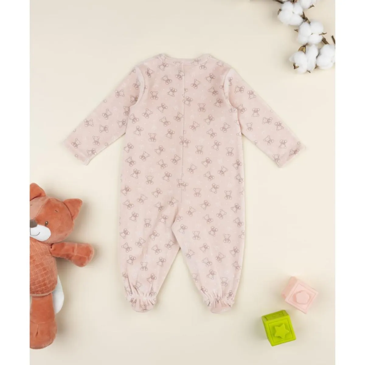 Pelele rosa de niña con ositos*Prenatal Clearance