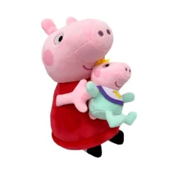 New Peppa Pig - Peluche Peppa con bebé 25 cm Coleccionables Y Mini Mundos