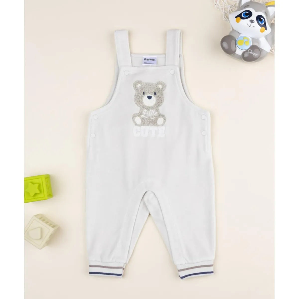 Peto bebé marrón claro con parche osito*Prenatal Clearance