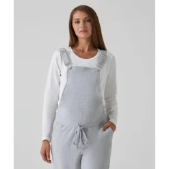Clearance Petos premamá de felpa gris para embarazo y lactancia Premamá·Moda|Moda·Pantalones, Faldas Y Leggins