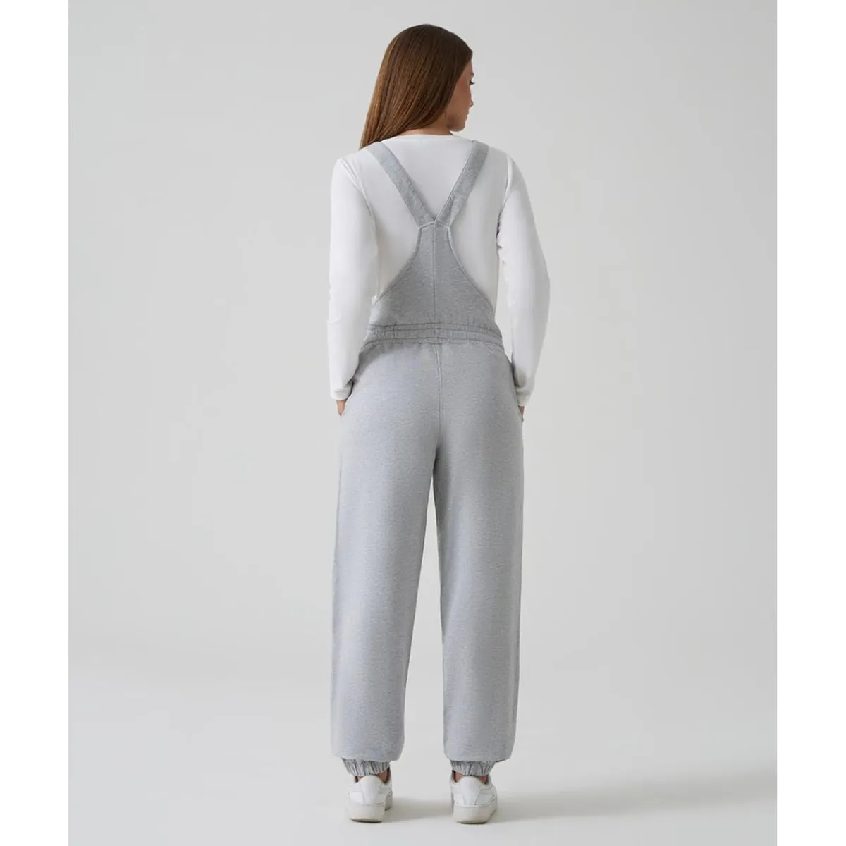 Clearance Petos premamá de felpa gris para embarazo y lactancia Premamá·Moda|Moda·Pantalones, Faldas Y Leggins