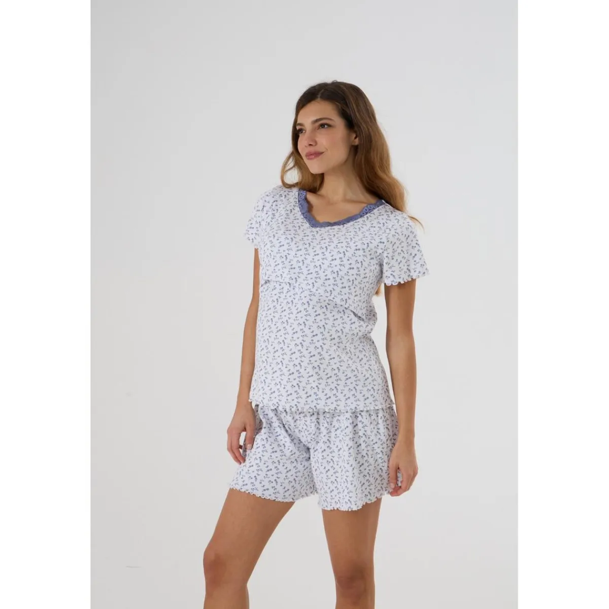 Pijama Corto Premamá con Estampado Floral*Prenatal Sale