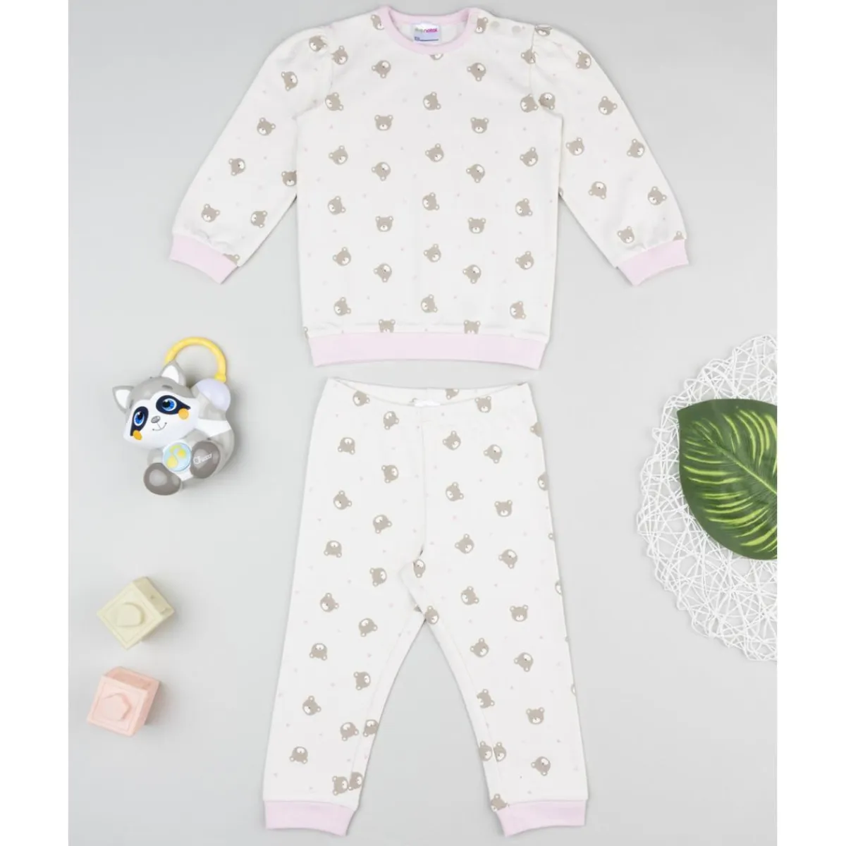 Sale Pijama dos piezas niña crema/rosa con osos Descanso Y Ropa Interior·Bebé 3-36 Meses