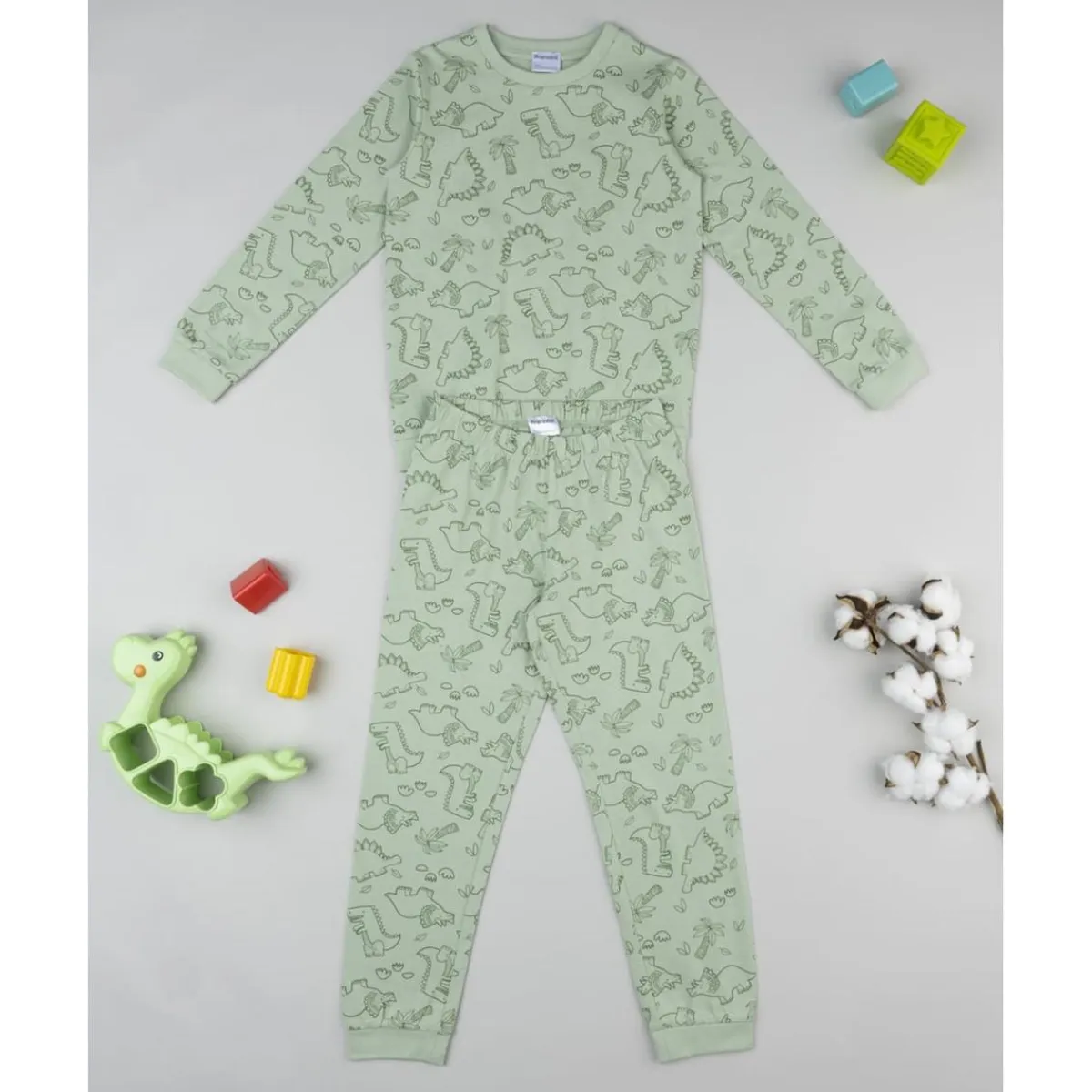 Pijama dos piezas niño verde dinosaurios*Prenatal Discount