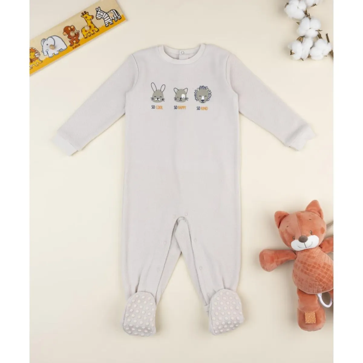 Pijama entero beige bosque niño*Prenatal Discount