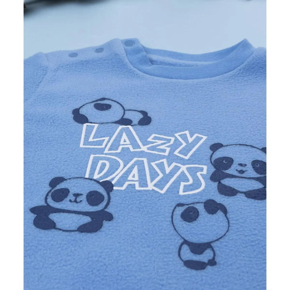 Discount Pijama polar azul de niño con panda Descanso Y Ropa Interior·Bebé 3-36 Meses