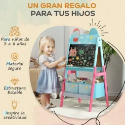 Sale Pizarra 2 en 1 con cajas de tela Azul Arte Y Manualidades